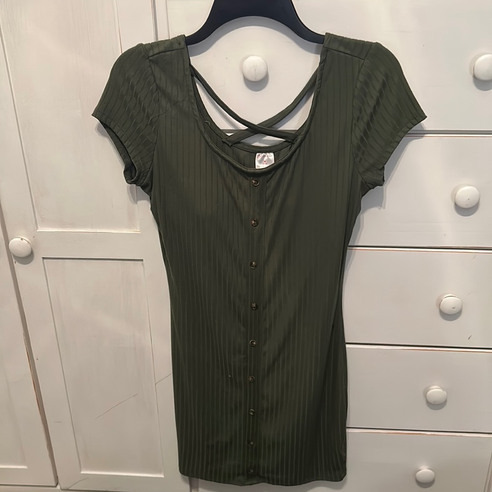 Army Green Bodycon Dress